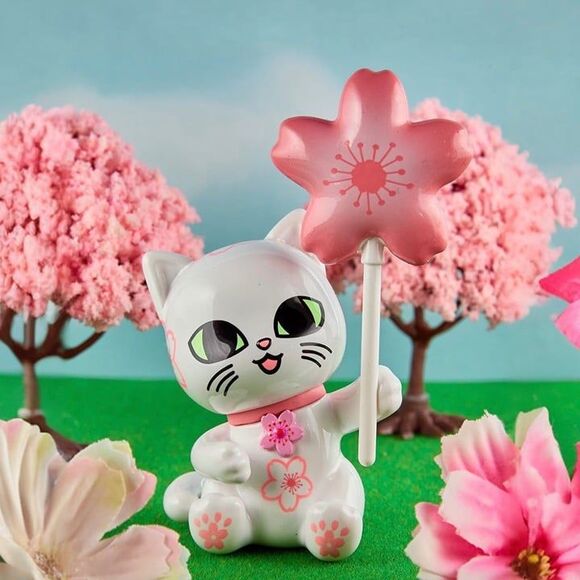 tokidoki Cherry Blossom Cats Series Full Set w/Chaser - Picture 2 of 10